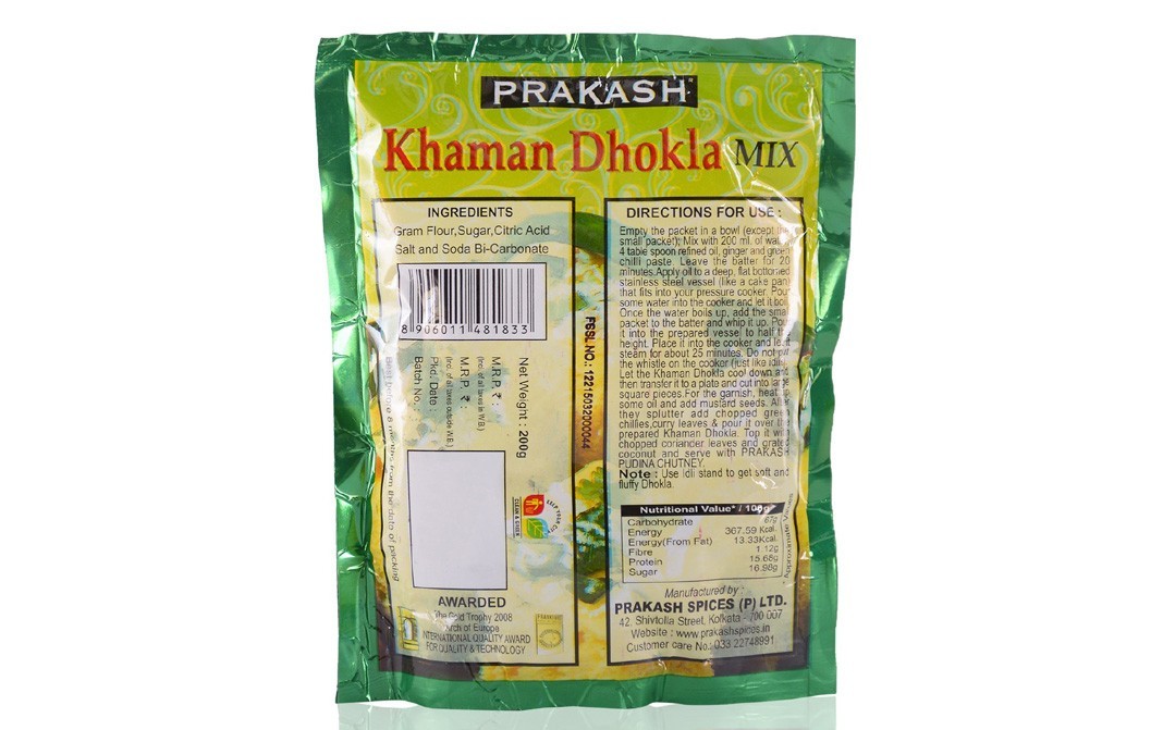 Prakash Khaman Dhokla Mix    Pack  200 grams